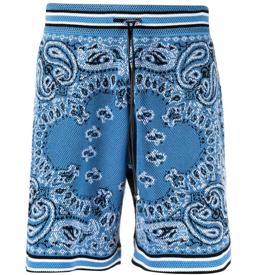 AM*IRI Bandana Crochet Basketball Shorts Carolina Blue