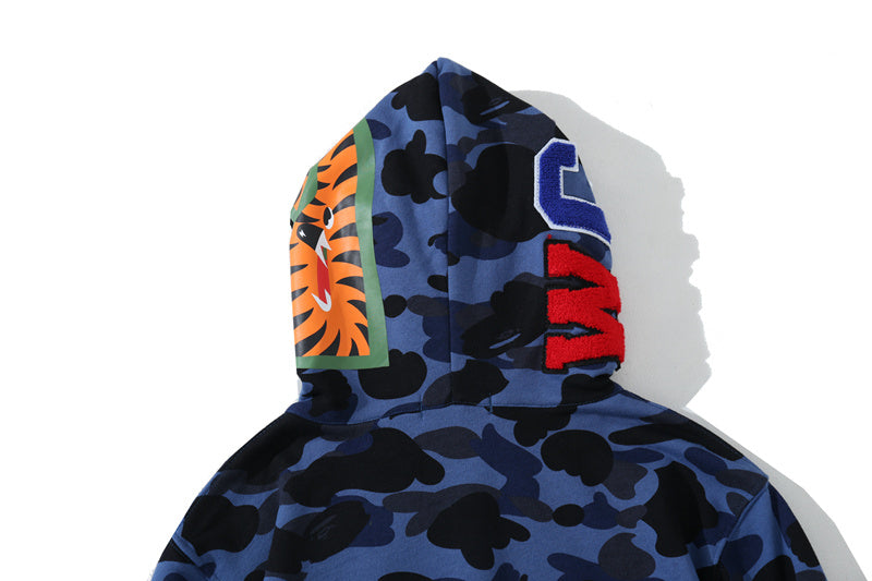 Bape Camo Zip Up Blue