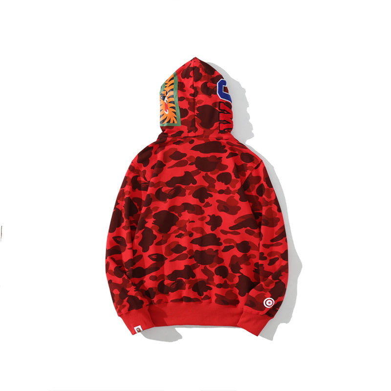 Bape Camo Zip Up Red